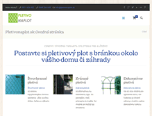Tablet Screenshot of pletivonaplot.sk
